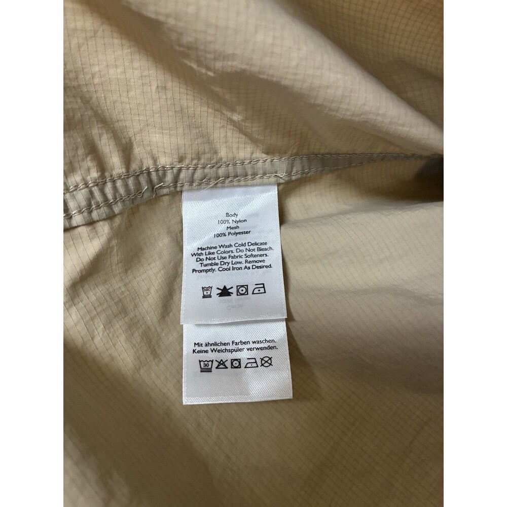 Eddie Bauer Women’s XL Beige Outdoor Nylon Buttondown Long Sleeve Shirt - Picture 8 of 12